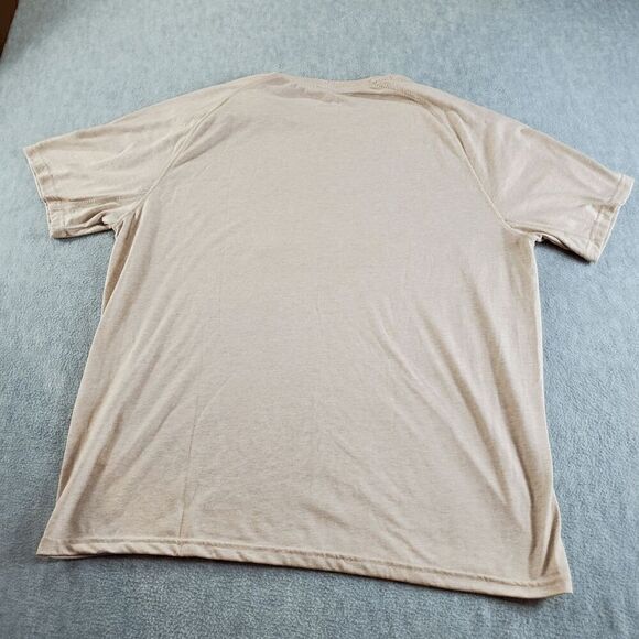NordicTrack Shirt Mens 2XL Tan Raglan Heather Short Sleeve Logo Crew Neck Tee - Picture 8 of 9